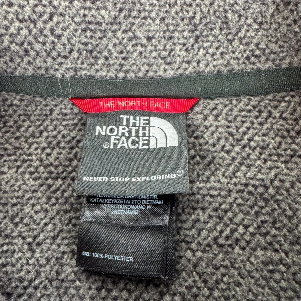 The North Face Sweater Mens 2XL Gray Fleece 1/4 Zip Mock Neck Pullover Outdoor